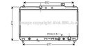 Радиатор охлаждения двигателя AVA COOLING TO2236 Toyota Camry 1640003150, 164007A300, 164007A301