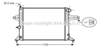 Радиатор охлаждения двигателя AVA COOLING OL2272 Opel Astra, Zafira 09202492, 90570725