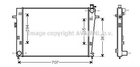 Радиатор охлаждения двигателя AVA COOLING HY2204 Hyundai Tucson; KIA Sportage 253102E501, 253102E521