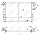 Радиатор охлаждения двигателя NRF 513508A Opel Vectra 52450802, 3096381, 1300097