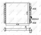 Радіатор охолодження двигуна NRF 509519 Volkswagen Polo 6N0121253AE, 6N0121253K