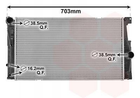 Радиатор охлаждения двигателя Van Wezel 06002549 BMW 5 Series 7626558, 17118672011, 17118658304