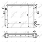 Радіатор охолодження двигуна NRF 52278A 16410F210171, 16420F210071