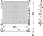 Радіатор охолодження двигуна DENSO DRM17055 Mercedes GLE-Class, M-Class A0995001303