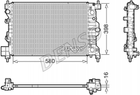 Радиатор охлаждения двигателя DENSO DRM20117 Chevrolet Aveo 1300342, 1300355, 95026325