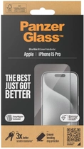 Szkło hartowane Panzer Glass Ultra-Wide Fit + EasyAligner do Apple iPhone 15 Pro antybakteryjne Black (5711724028106) - obraz 4