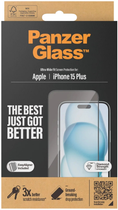 Захисне скло Panzer Glass Ultra-Wide Fit + EasyAligner для Apple iPhone 15 Plus антибактеріальне Black (5711724028113) - зображення 4