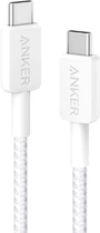 Кабель Anker 322 USB-C to USB-C - 1.8 м Nylon White (A81F6H21/A81F6G21)