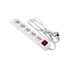 Сетевой удлинитель 2E 5XSchuko з вимикачем,1.5м, white (2E-U05ESM1.5)