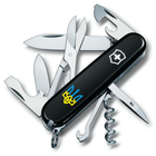 Ніж Victorinox Climber Ukraine Black Тризуб Жовто-Блакитний (1.3703.3_T0016u)