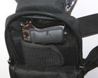 Тактическая барсетка плечевая для скрытого ношения оружия Черная 264/1 MS - изображение 3
