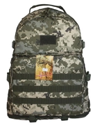 Тактичний Війсковий туристичний міцний рюкзак трансформер 40-60 літрів піксель MS - зображення 3