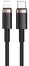 Kabel Usams U63 USB Typ-C na Lightning 1.2m 20 W PD Fast Charge Czarny (6958444935638) - obraz 1