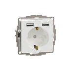 Розетка с заземлением + 2USB тип А белая [SDD111052] PC Sedna Design&Element Шнейдер Электрик
