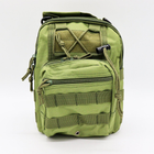 Тактический армейский рюкзак 6л, (28х18х13 см) Oxford 600D, B14, Олива - изображение 3