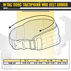 Тактический пояс M-Tac War Belt Armor Оливковый М 2000000140094 - изображение 8