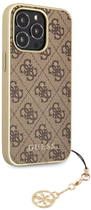 Etui plecki Guess 4G Charms Collection do Apple iPhone 14 Pro Max Brown (3666339094188)