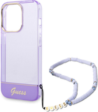 Панель Guess Translucent Pearl Strap для Apple iPhone 14 Pro Max Фіолетовий (3666339064235) - зображення 2