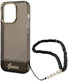 Etui plecki Guess Translucent Pearl Strap do Apple iPhone 14 Pro Max Black (3666339064198) - obraz 2