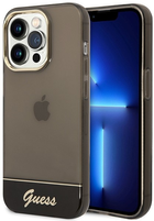 Etui plecki Guess Translucent do Apple iPhone 14 Pro Max Black (3666339088255) - obraz 1