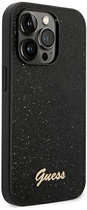 Панель Guess Glitter Script для Apple iPhone 14 Pro Max Чорний (3666339065157) - зображення 3