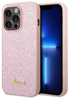 Панель Guess Glitter Script для Apple iPhone 14 Pro Max Рожевий (3666339065072) - зображення 1