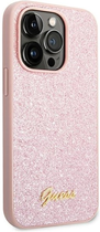 Панель Guess Glitter Script для Apple iPhone 14 Pro Max Рожевий (3666339065072) - зображення 3