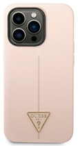 Etui plecki Guess Silicone Triangle do Apple iPhone 14 Pro Max Pink (3666339065959) - obraz 2
