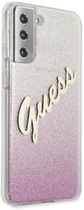 Etui plecki Guess Glitter Gradient Script do Samsung Galaxy S21 Plus Pink (3700740495988) - obraz 3