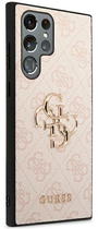 Etui plecki Guess 4G Big Metal Logo do Samsung Galaxy S22 Ultra Pink (3666339046736) - obraz 3