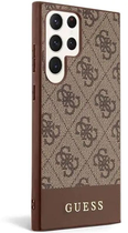 Etui plecki Guess 4G Stripe Collection do Samsung Galaxy S23 Ultra Brown (3666339117573) - obraz 3