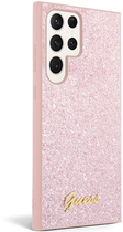 Etui plecki Guess Glitter Script do Samsung Galaxy S23 Ultra Pink (3666339117337) - obraz 3