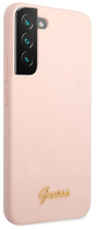 Etui plecki Guess Silicone Script Metal Logo do Samsung Galaxy S23 Plus Pink (3666339115036) - obraz 4