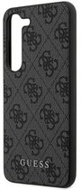 Etui plecki Guess 4G Metal Gold Logo do Samsung Galaxy S23 Grey (3666339116958) - obraz 2