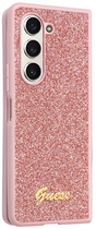 Панель Guess Glitter Script для Samsung Galaxy Z Fold 5 Рожевий (3666339174002) - зображення 3