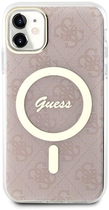 Панель Guess 4G MagSafe для Apple iPhone 11 Рожевий (3666339127343) - зображення 1