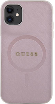 Панель Guess Saffiano MagSafe для Apple iPhone 11 Рожевий (3666339156084) - зображення 1