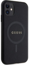 Etui plecki Guess Saffiano MagSafe do Apple iPhone 11 Black (3666339155667) - obraz 3