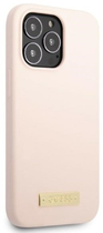 Etui plecki Guess Silicone Logo Plate MagSafe do Apple iPhone 13/13 Pro Pink (3666339056872) - obraz 3