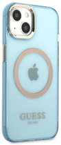 Etui plecki Guess Gold Outline Translucent MagSafe do Apple iPhone 13 Blue (3666339056988) - obraz 3