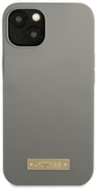 Etui plecki Guess Silicone Logo Plate MagSafe do Apple iPhone 13 Grey (3666339056902) - obraz 2