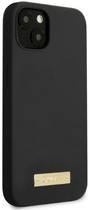 Панель Guess Silicone Logo Plate MagSafe для Apple iPhone 13 Чорний (3666339056827) - зображення 3