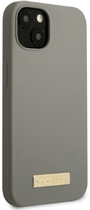 Etui plecki Guess Silicone Logo Plate MagSafe do Apple iPhone 13 mini Grey (3666339056896) - obraz 3