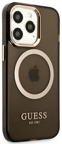Etui plecki Guess Gold Outline Translucent MagSafe do Apple iPhone 13 Pro Max Black (3666339057046) - obraz 3
