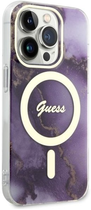 Etui plecki Guess Golden Marble MagSafe do Apple iPhone 14 Pro Purple (3666339115852) - obraz 3