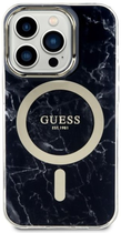 Панель Guess Marble MagSafe для Apple iPhone 14 Pro Чорний (3666339118303) - зображення 2