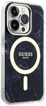 Панель Guess Marble MagSafe для Apple iPhone 14 Pro Чорний (3666339118303) - зображення 3