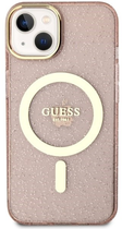 Etui plecki Guess Glitter Gold MagSafe do Apple iPhone 14 Plus Pink (3666339125875) - obraz 2