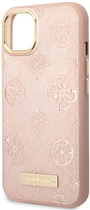 Панель Guess Peony Logo Plate MagSafe для Apple iPhone 14 Рожевий (3666339070069) - зображення 3