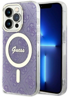 Etui plecki Guess 4G MagSafe do Apple iPhone 14 Pro Max Purple (3666339118259) - obraz 1